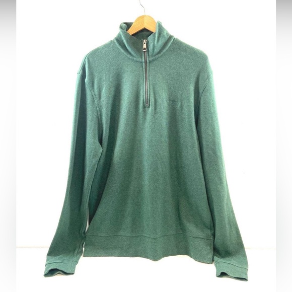 Burberry Forest Green Zip-Up Sweater - Picture 1 of 8